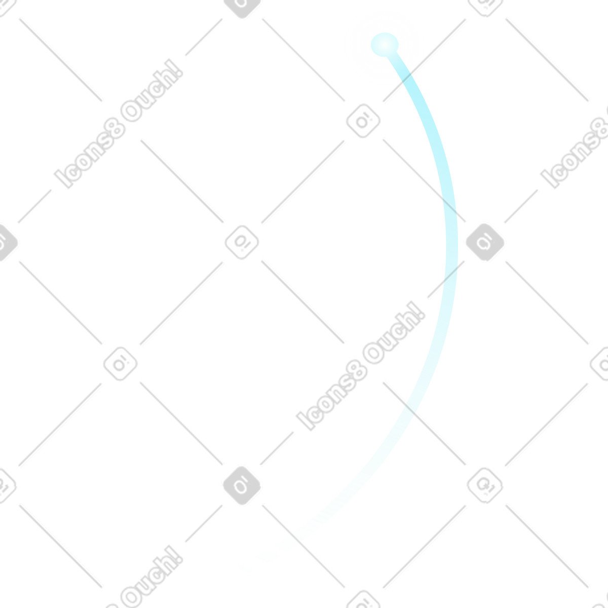 Illustration Curved neon path line for data flow movement dans le style Quantum à télécharger aux formats PNG, SVG