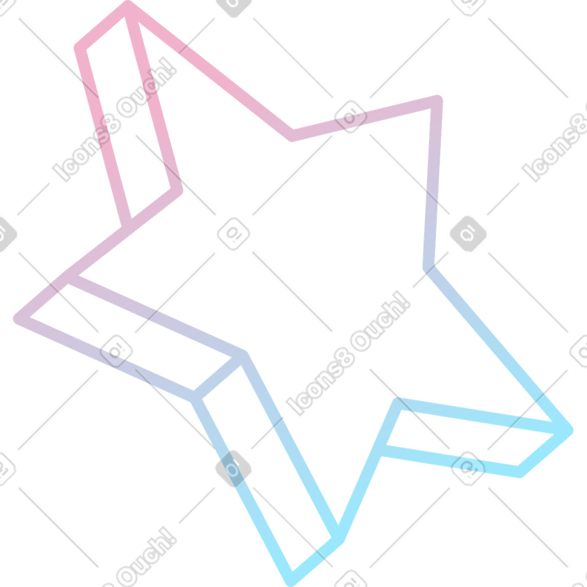 Star icon illustration in Node style download in PNG, SVG