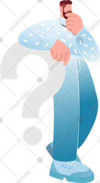 Homme avec une question PNG, SVG