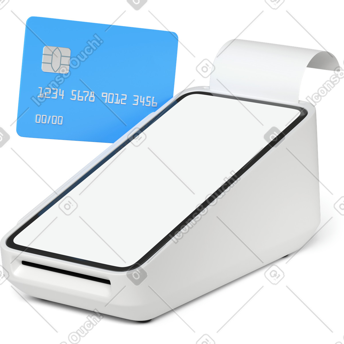 Ilustração de Check machine side view em no estilo 3D Business para baixar em PNG, SVG
