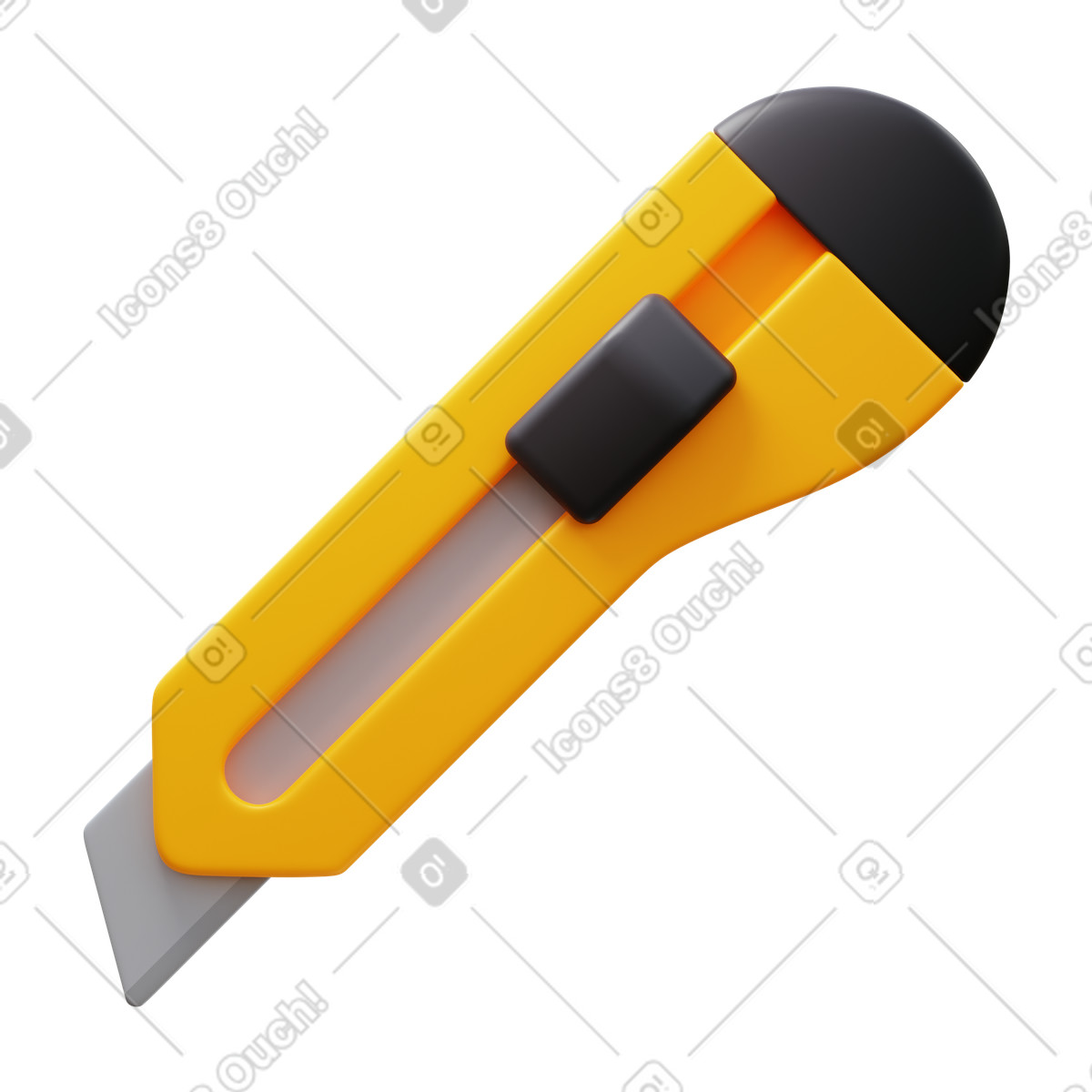 3D Fluency スタイルの Stanley knife のイラストをPNG、SVG形式でダウンロード