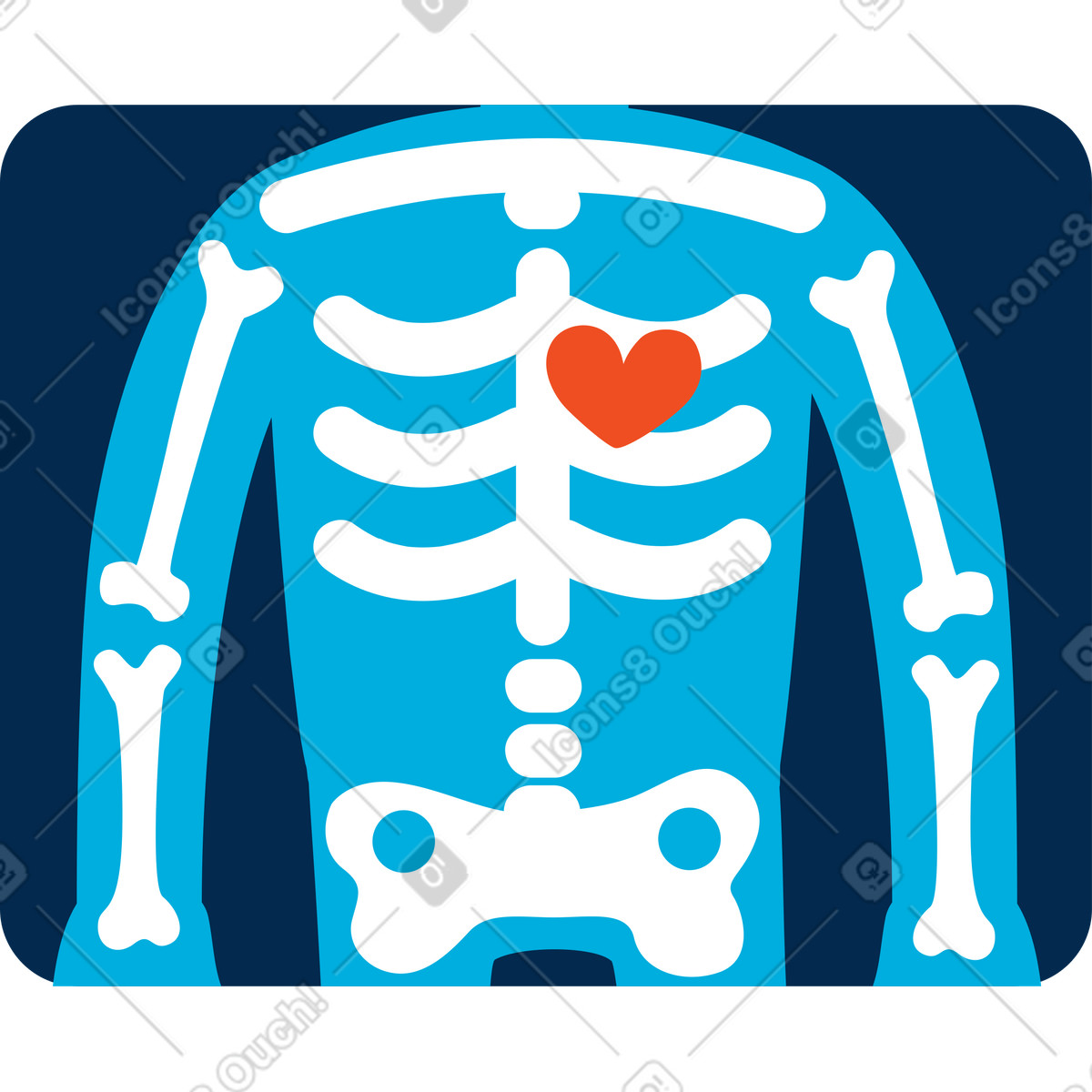 Immagine a raggi x illustrazione in stile Flame scarica in PNG, SVG