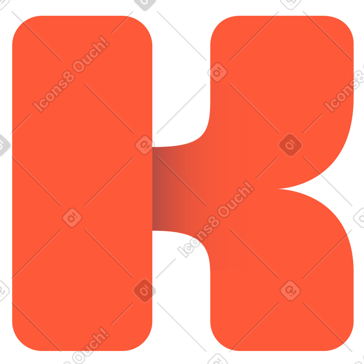 Lettera k illustrazione in stile Beam scarica in PNG, SVG