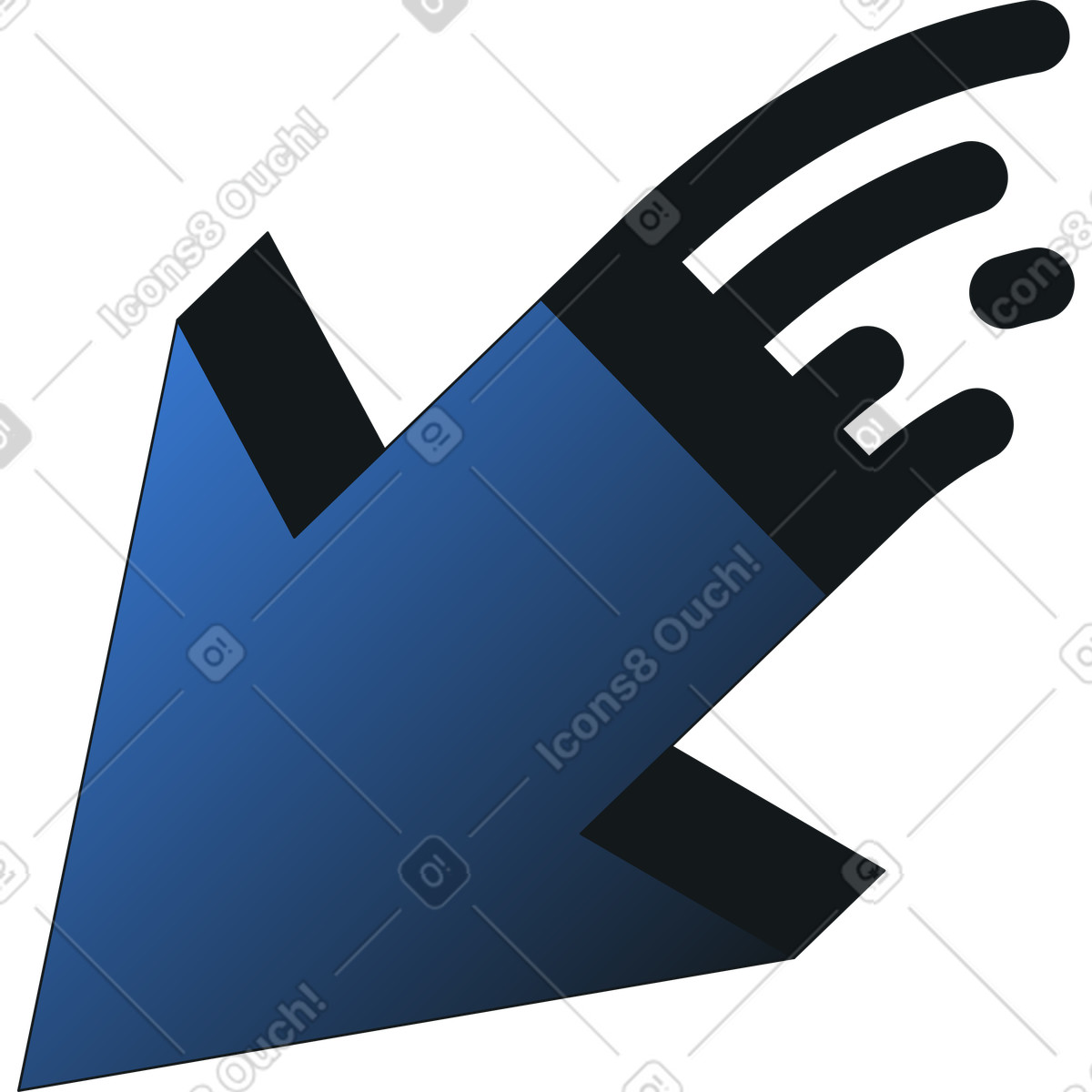Ilustração de Cursor com decoração em no estilo Midnight para baixar em PNG, SVG