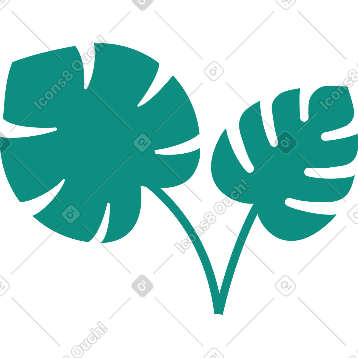 Иллюстрация Tropical leaves в стиле Polar — скачать в форматах PNG, SVG