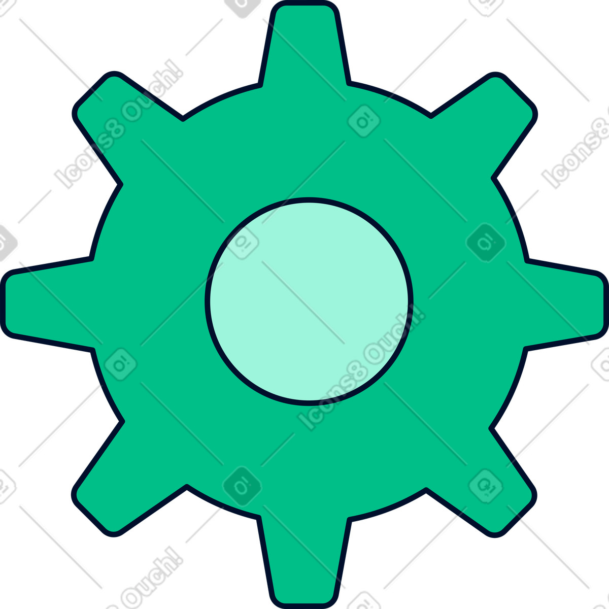 Ritzel-Illustration im Teal-Stil als Download in PNG, SVG