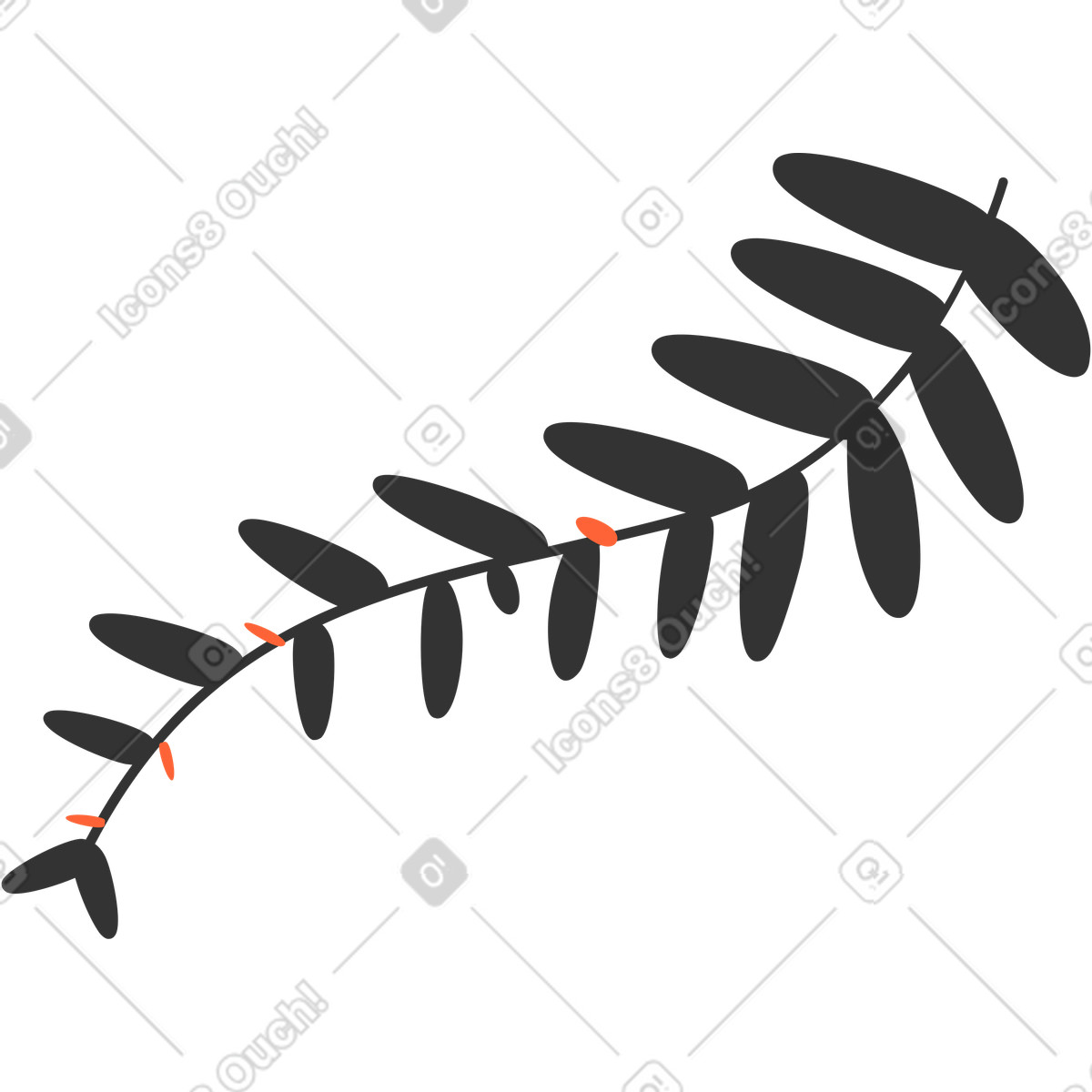 Liane-Illustration im Crayon-Stil als Download in PNG, SVG