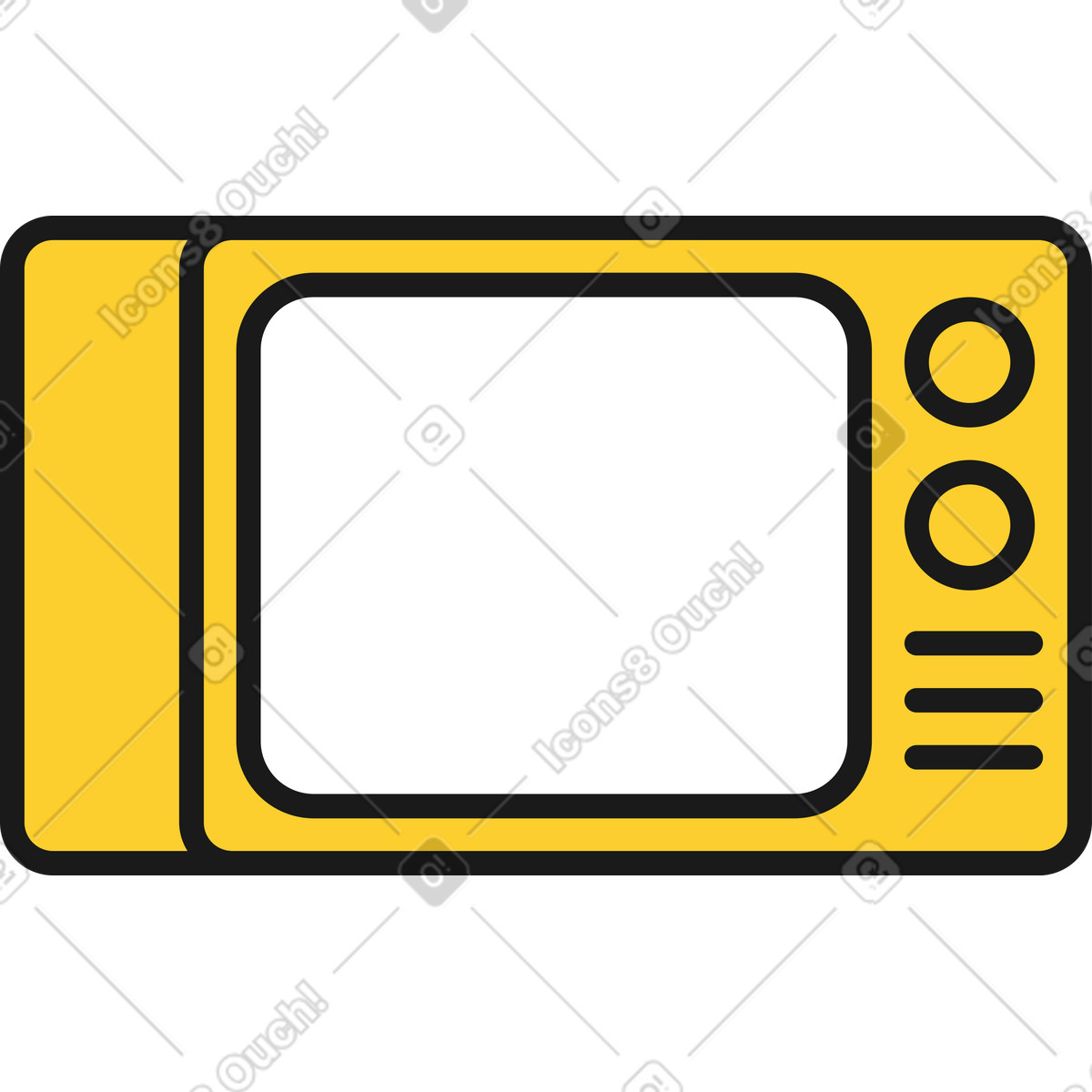 Fernsehen-Illustration im Taxi-Stil als Download in PNG, SVG