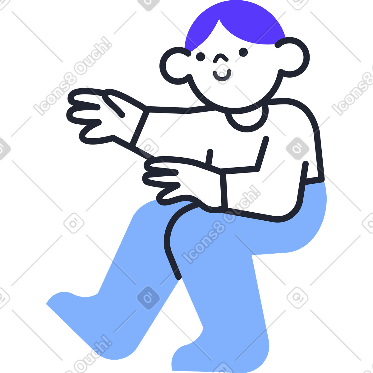 Pablita スタイルの 子 のイラストをPNG、SVG形式でダウンロード