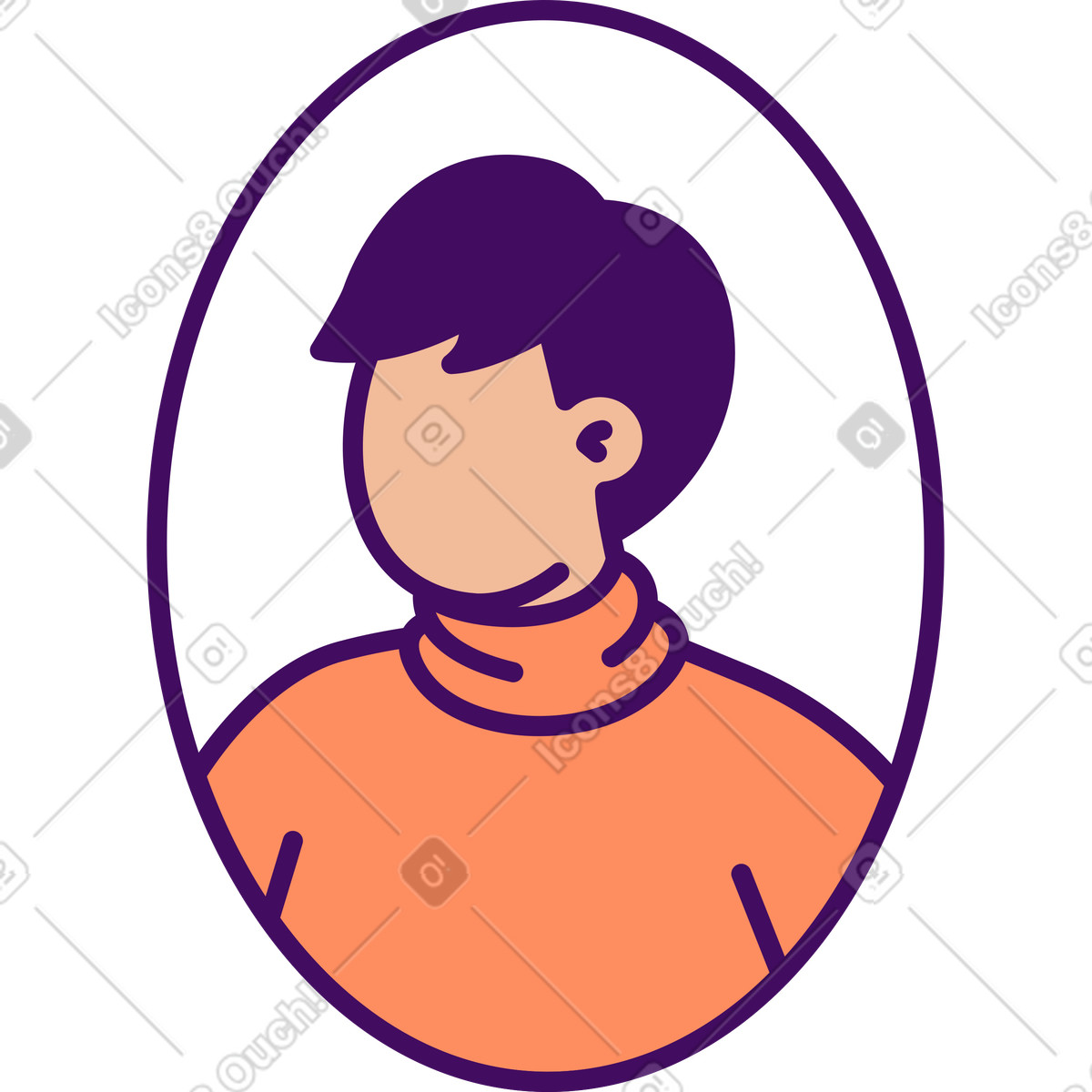 User icon illustration in Simplistic style download in PNG, SVG