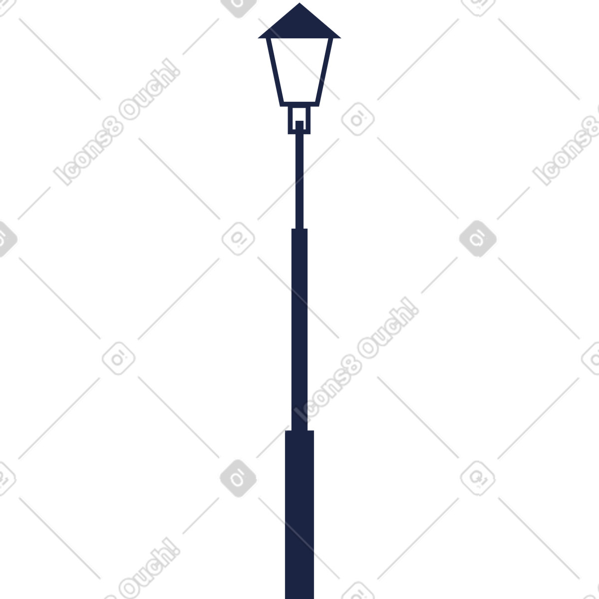 Ilustração de Lâmpada rua em no estilo Urban Line para baixar em PNG, SVG