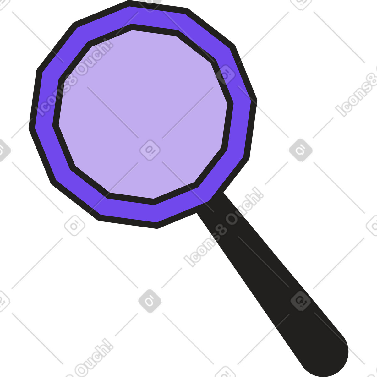 下载 Dazzle 风格的 搜索放大镜 插画，支持 PNG、SVG 格式