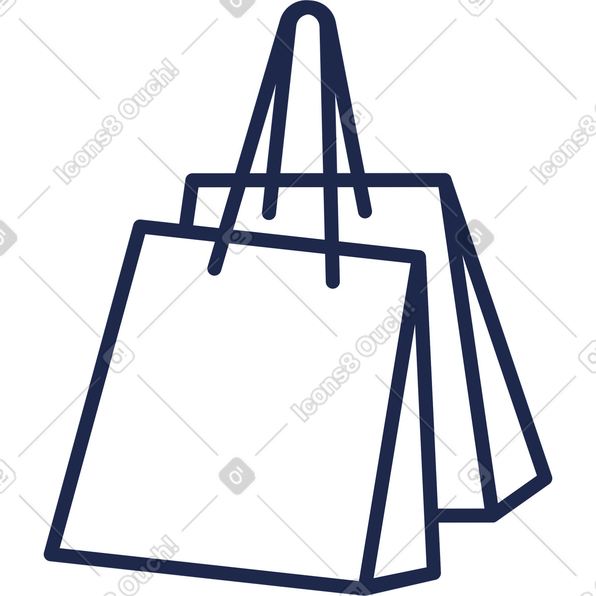 Taschen-Illustration im Outline-Stil als Download in PNG, SVG