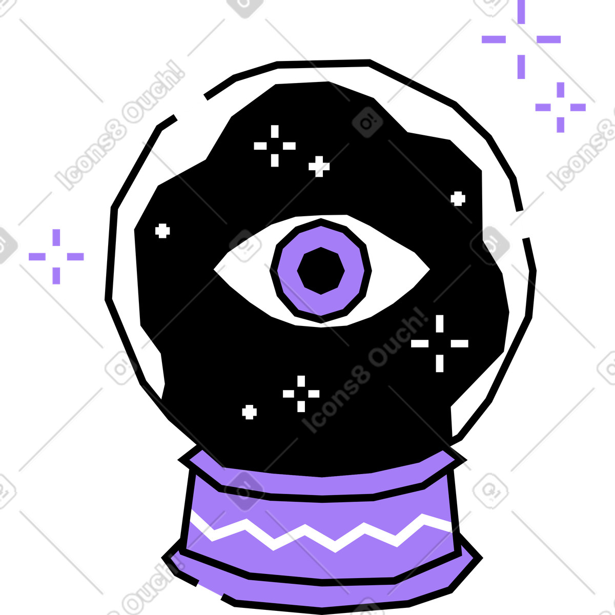 Illustration Balle magique dans le style Amethyst à télécharger aux formats PNG, SVG