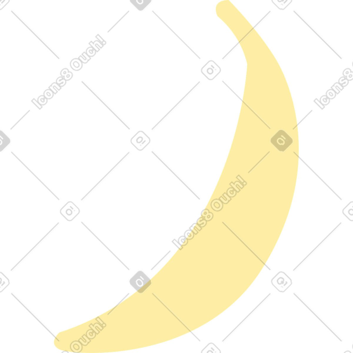 Banana illustration in Polar style download in PNG, SVG