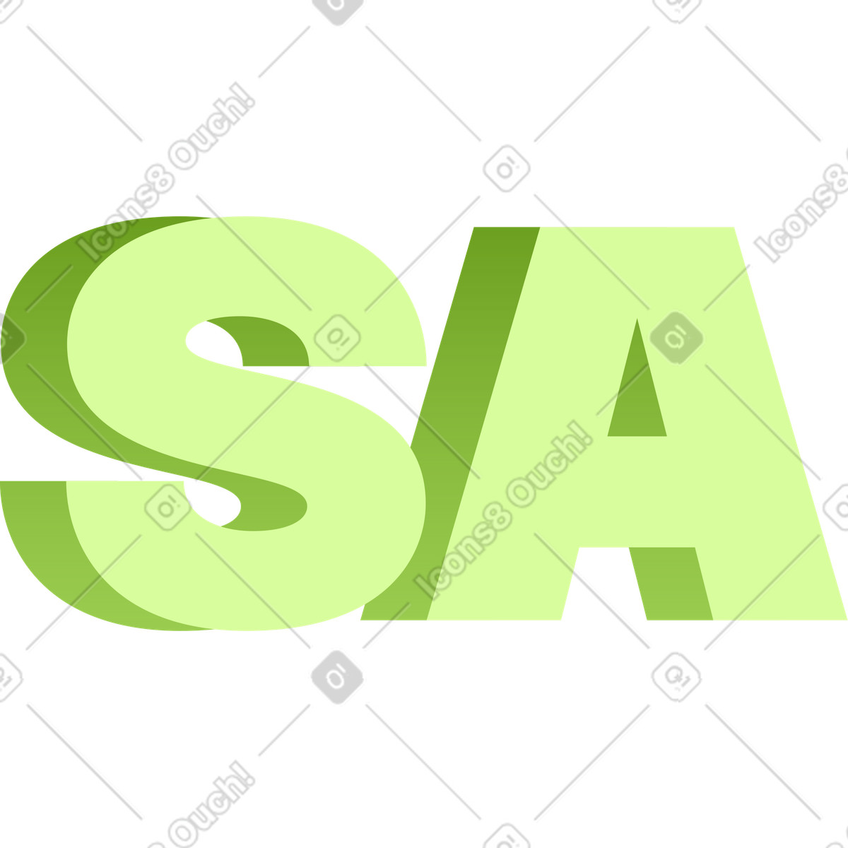Sa text illustration in Levels style download in PNG, SVG