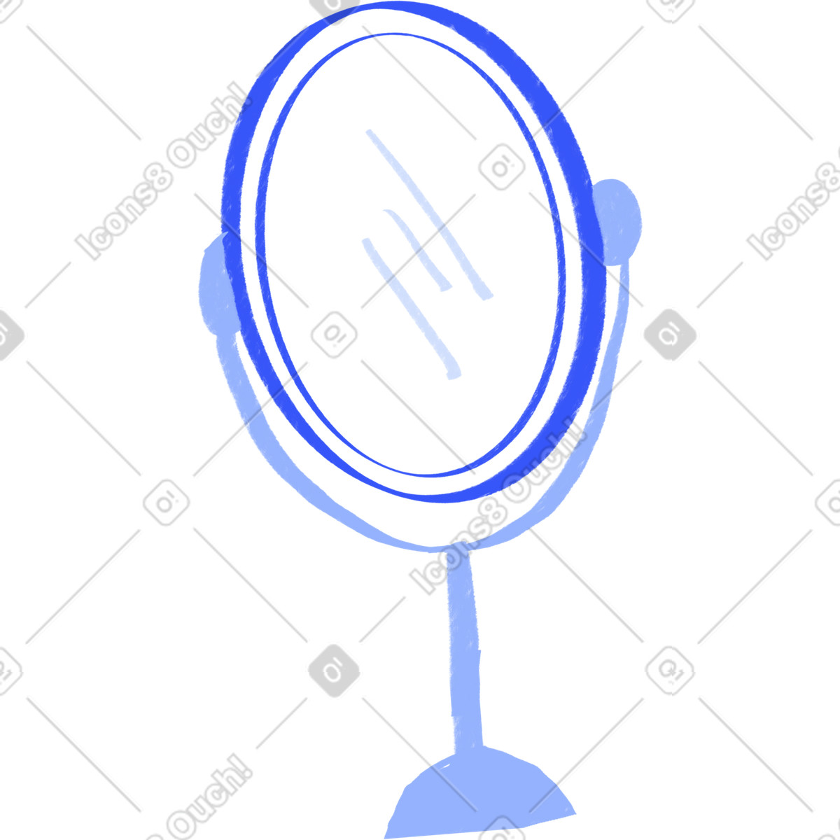 Table mirror illustrazione in stile Quirky scarica in PNG, SVG