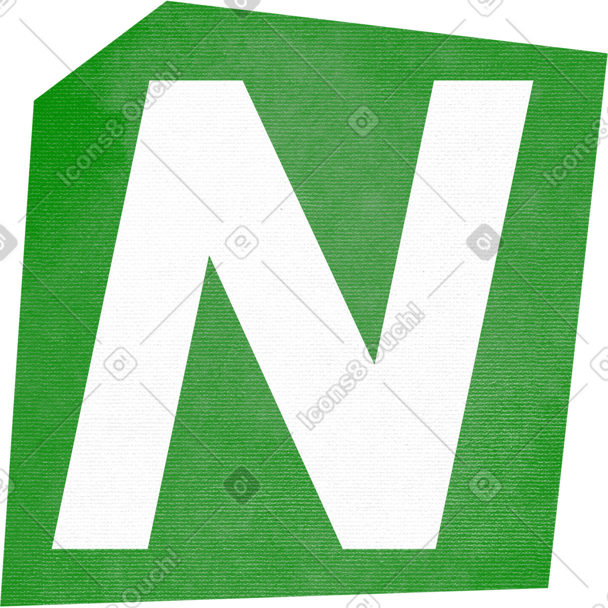 Ilustración Collage capital letter n en estilo Paper Cut a descargar en PNG y SVG