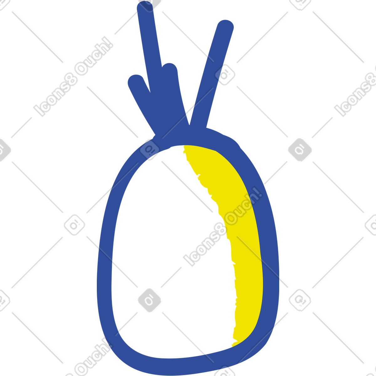 Lime 스타일의 파인애플 일러스트레이션 PNG, SVG 다운로드