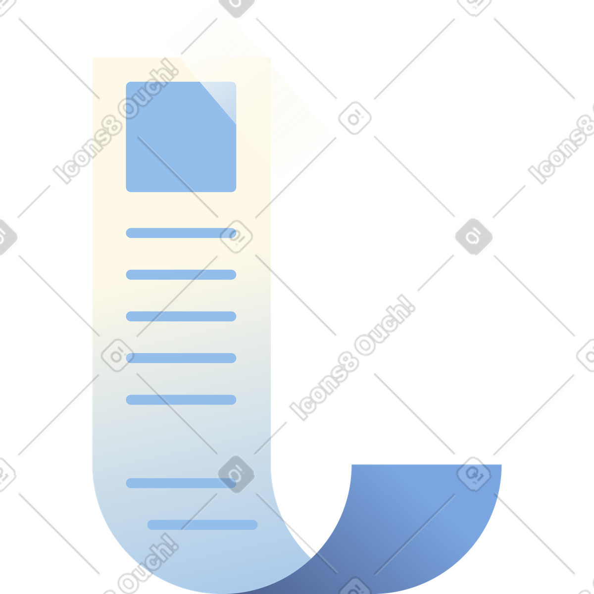 Receipt illustration clipart image in PNG SVG GIF showing purchase details