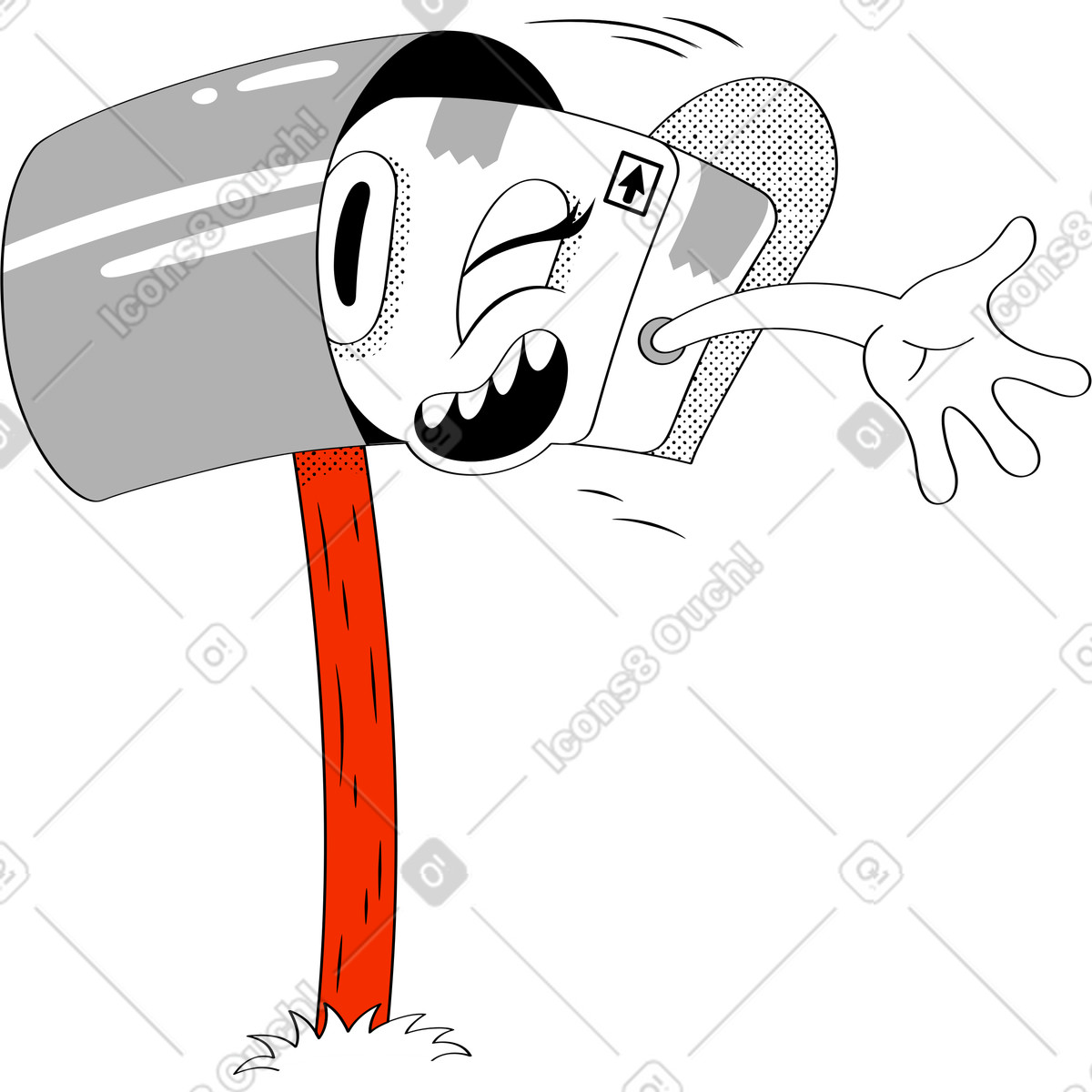 Ilustración Buzón en estilo Looney a descargar en PNG y SVG