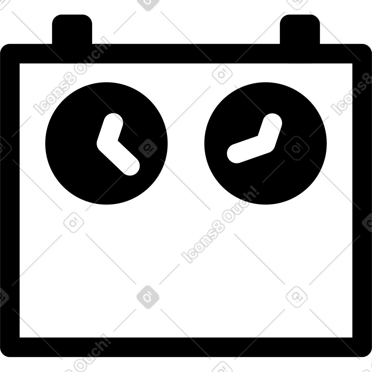 Orologio da scacchi illustrazione in stile Transistor scarica in PNG, SVG