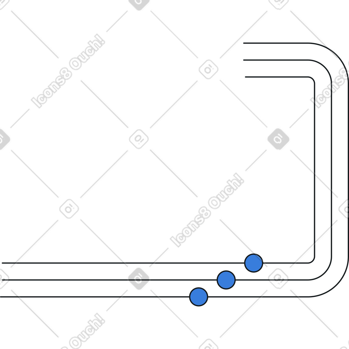 Linee dati illustrazione in stile Midnight scarica in PNG, SVG