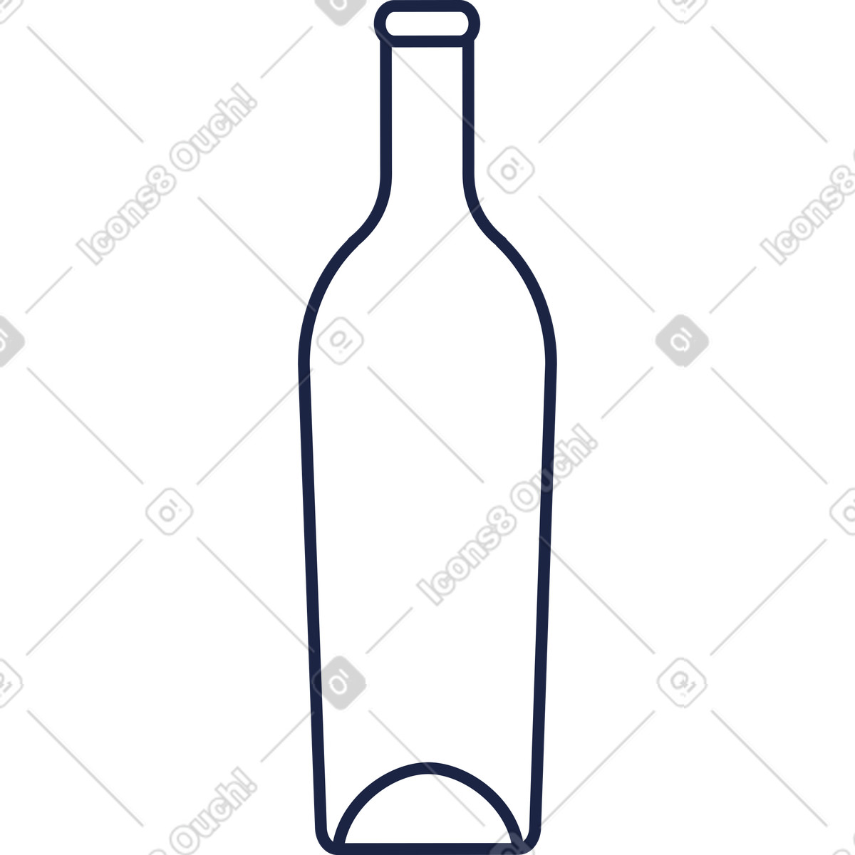 Flasche-Illustration im Urban Line-Stil als Download in PNG, SVG