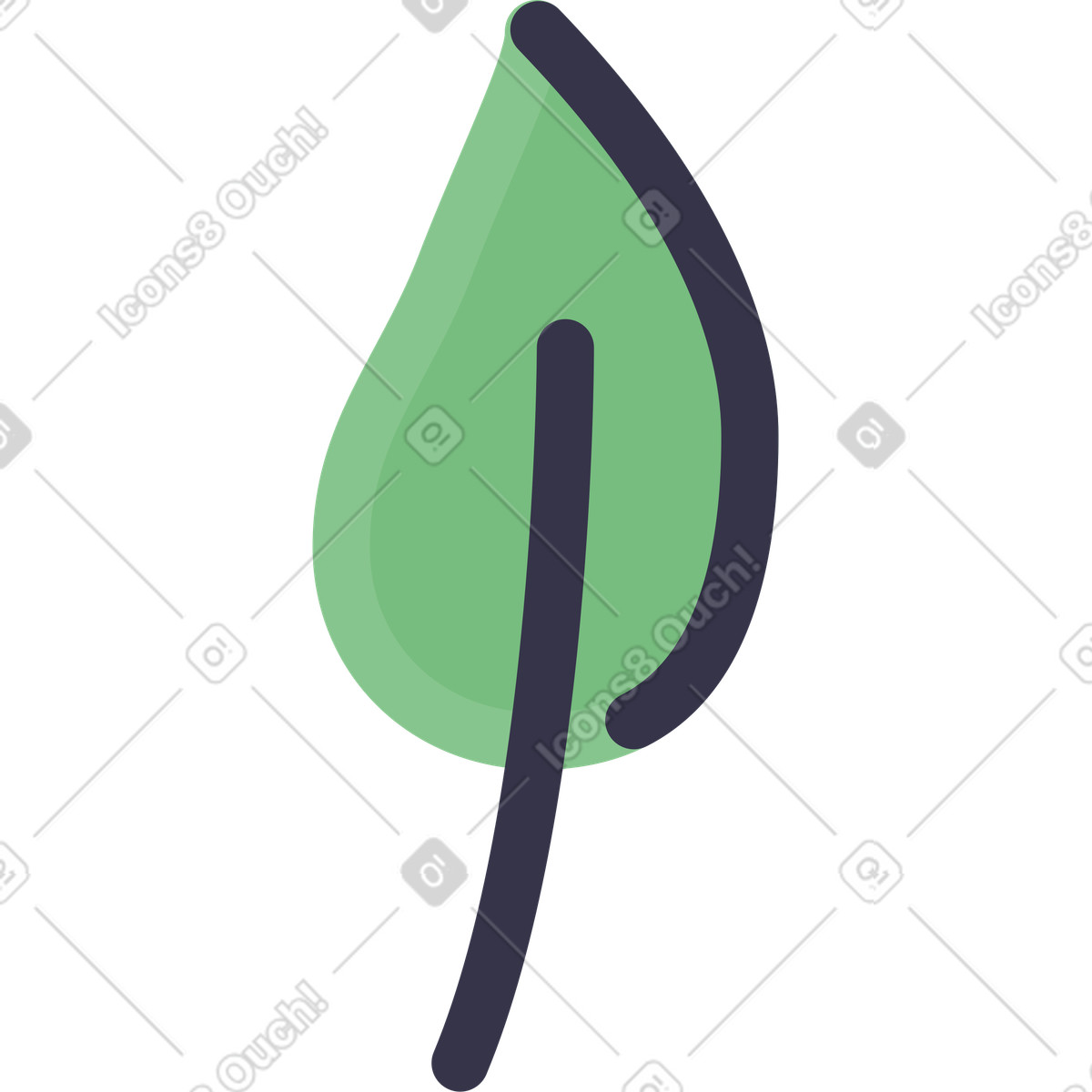 下载 Stripy 风格的 叶 插画，支持 PNG、SVG 格式