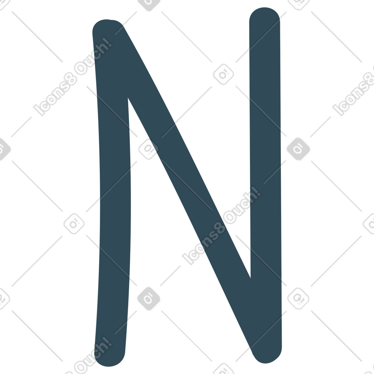 Kingdom スタイルの Nダークブルー のイラストをPNG、SVG形式でダウンロード