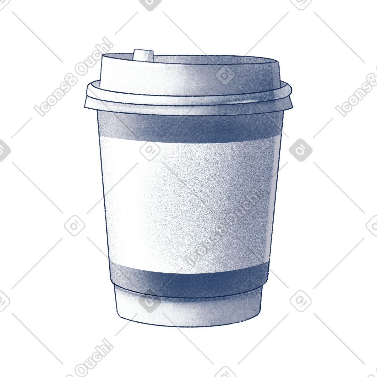 Paper cup of coffee illustration in Haze style download in PNG, SVG
