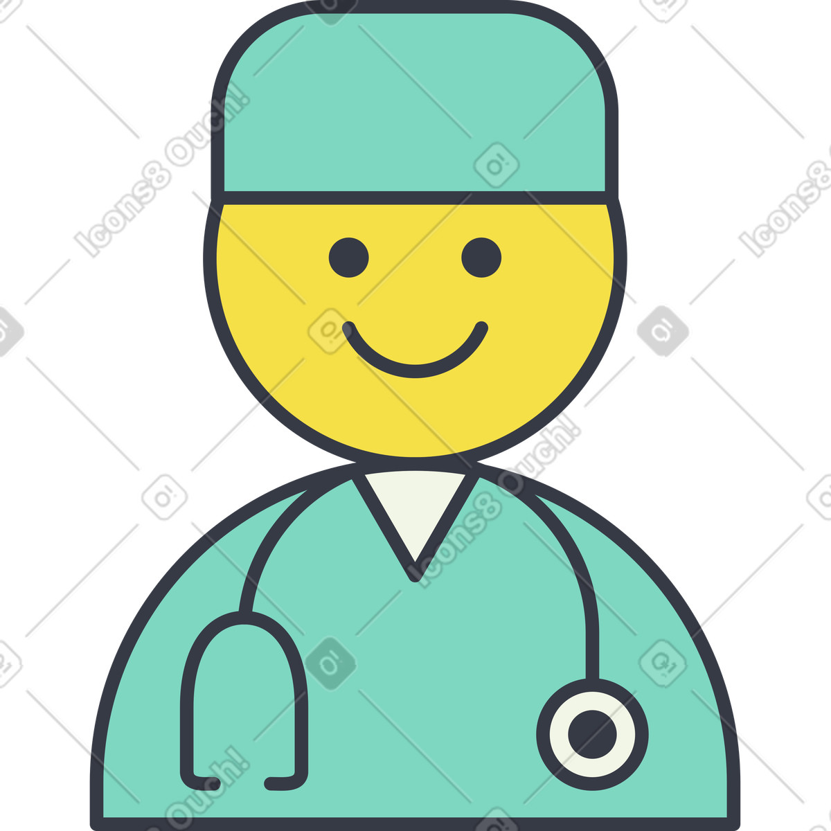 Ilustración Médico en estilo Abstract a descargar en PNG y SVG