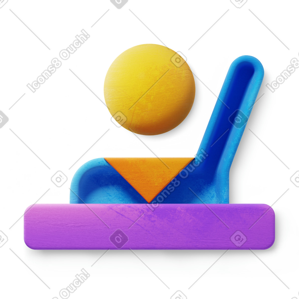 Raising hand to answer illustration in 3D Microsoft Fluent style download in PNG, SVG
