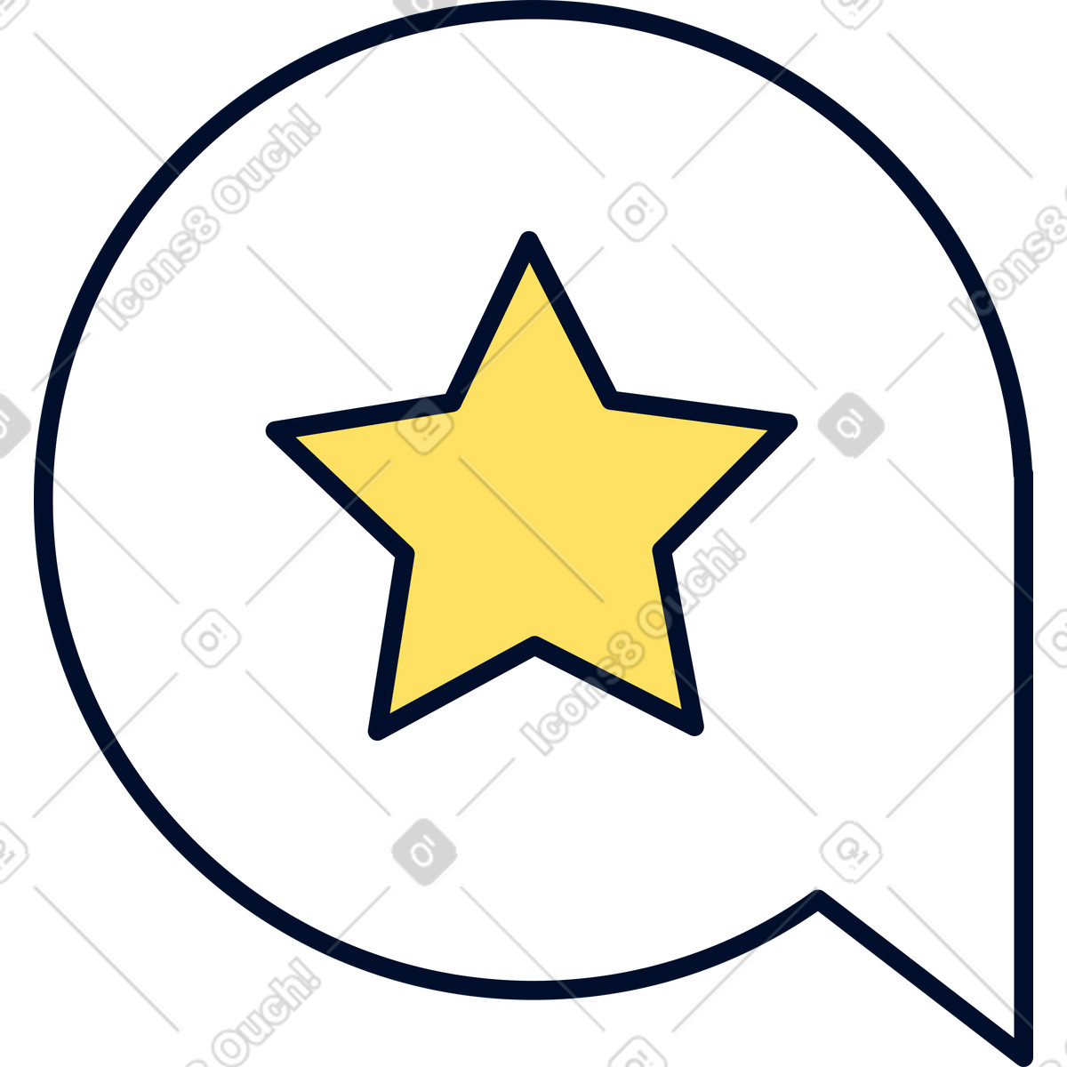 Blase mit stern-Illustration im Teal-Stil als Download in PNG, SVG