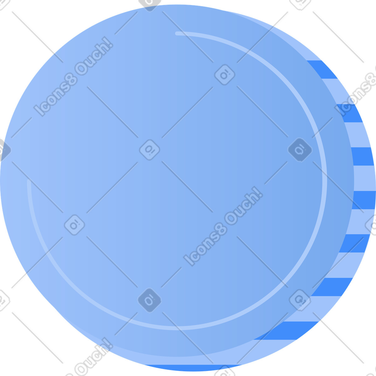 Münze-Illustration im Clip-Stil als Download in PNG, SVG