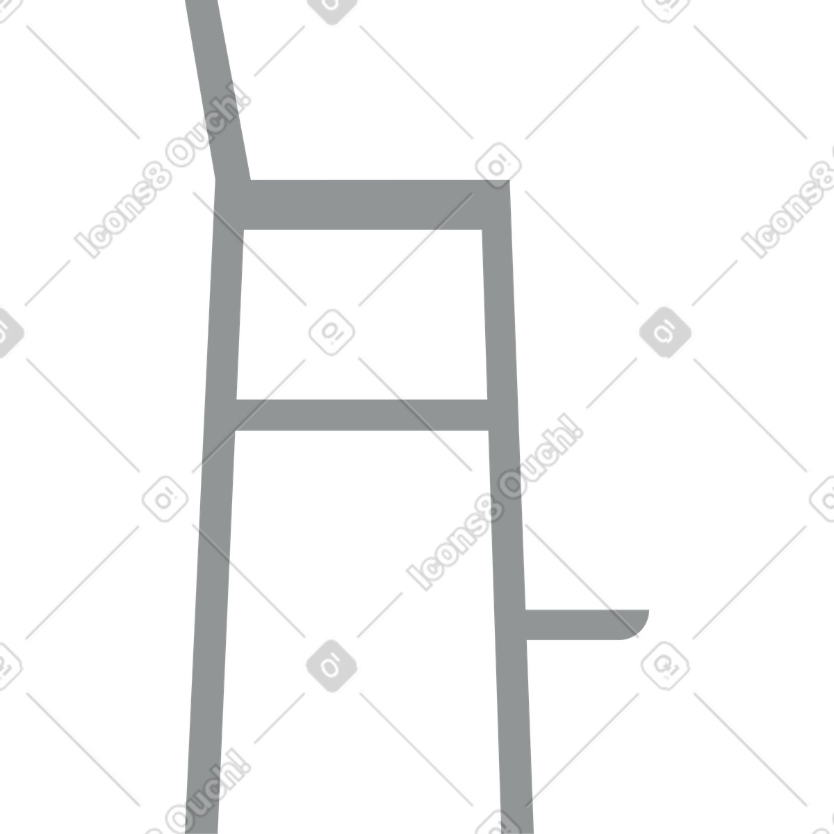 Ilustración Taburete de bar en estilo Burgundy a descargar en PNG y SVG