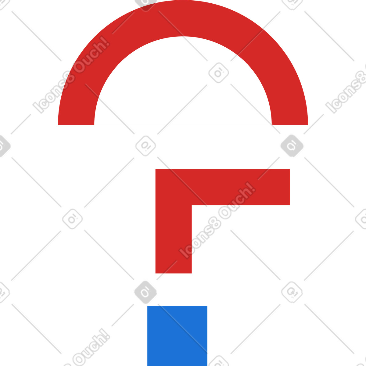 Question sighn illustration in Clip style download in PNG, SVG