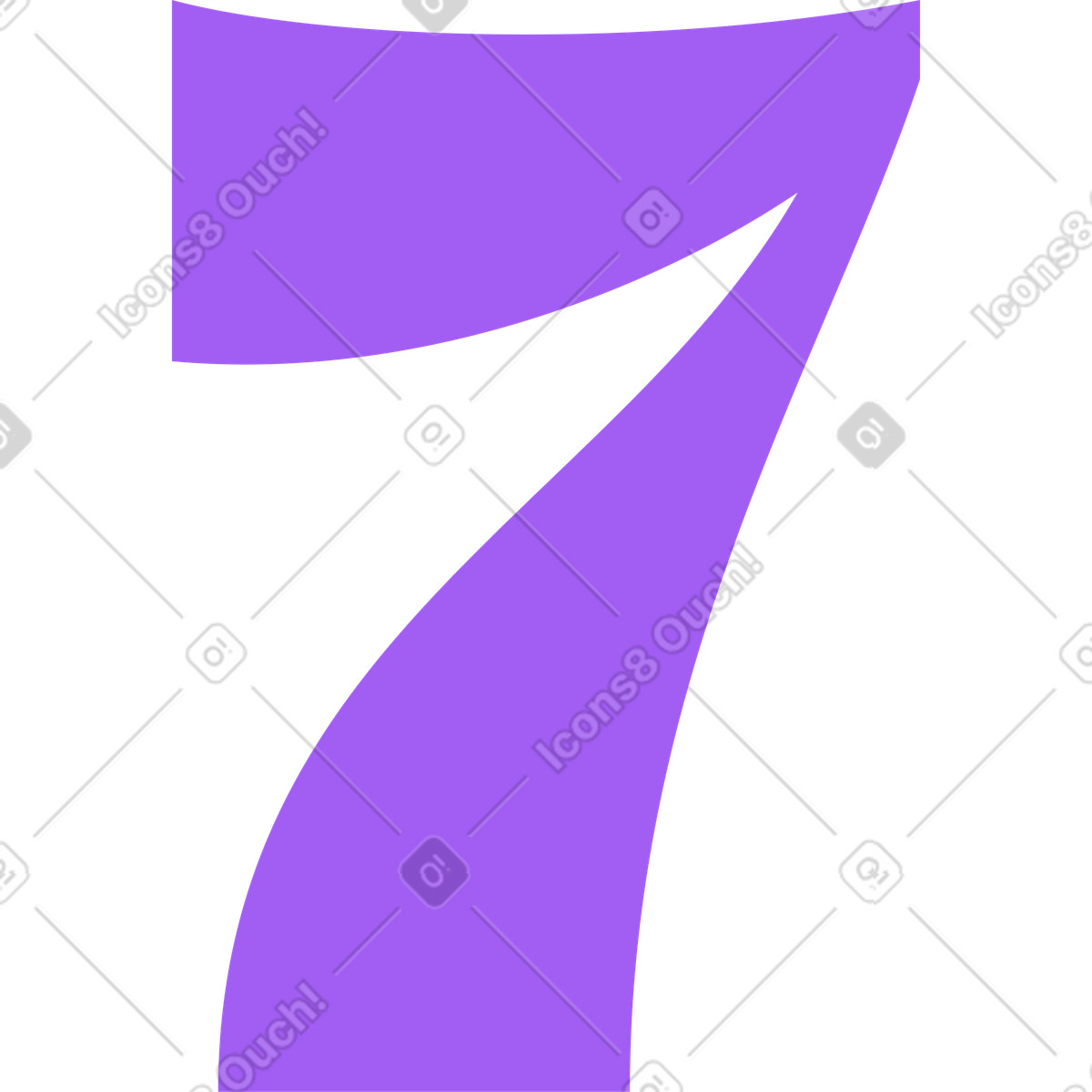 Number illustration in Florid style download in PNG, SVG