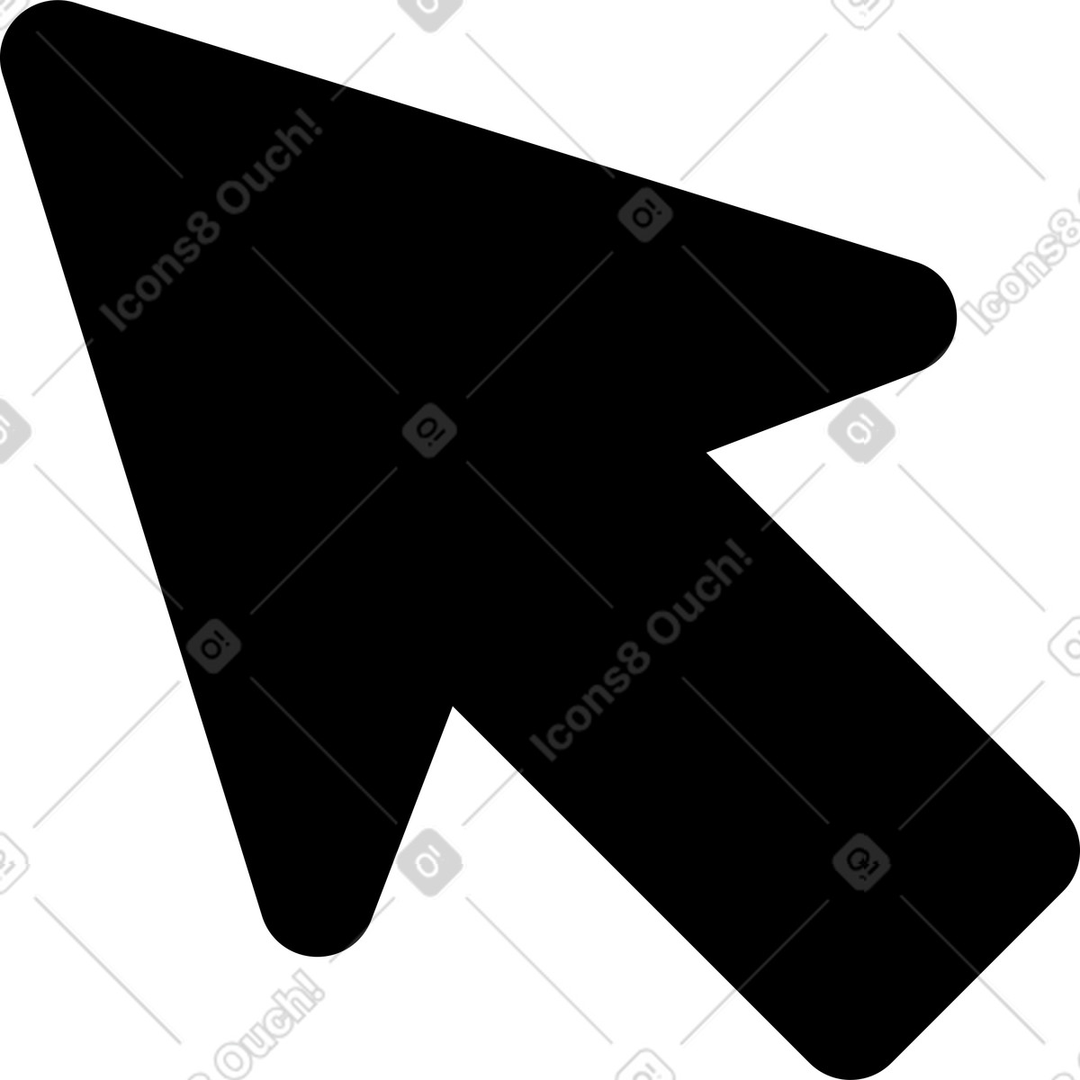 Ilustração de Seta do cursor em no estilo Azure para baixar em PNG, SVG