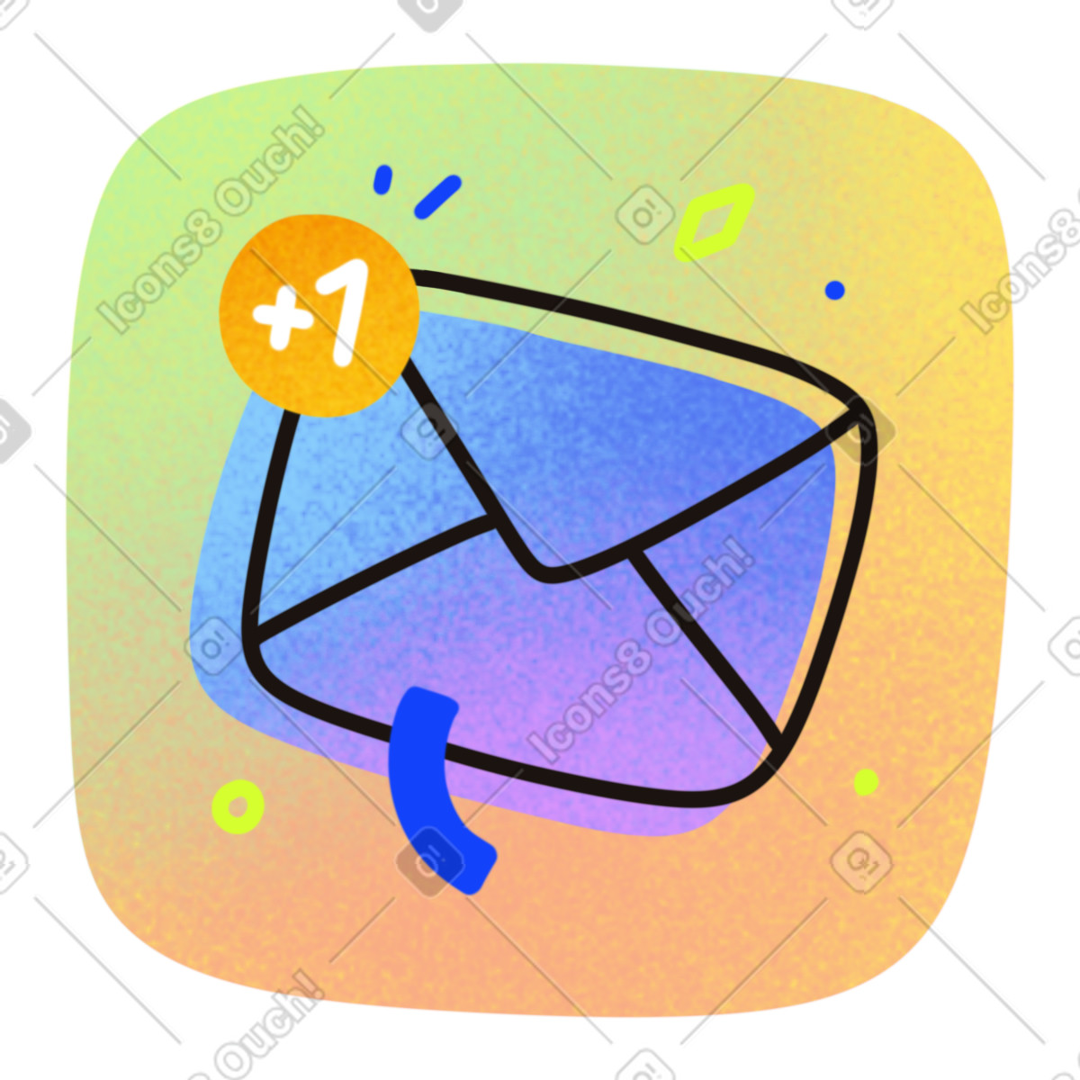 Envelope new message-Illustration im Flow-Stil als Download in PNG, SVG