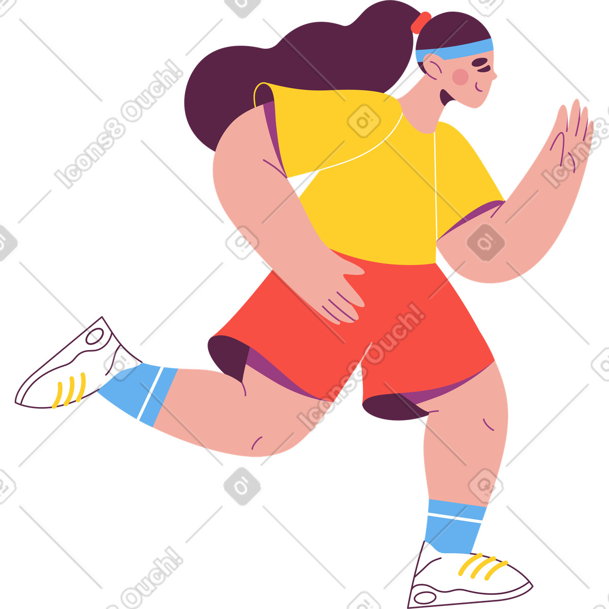 Illustration Femme en uniforme de sport court dans le style Sammy à télécharger aux formats PNG, SVG