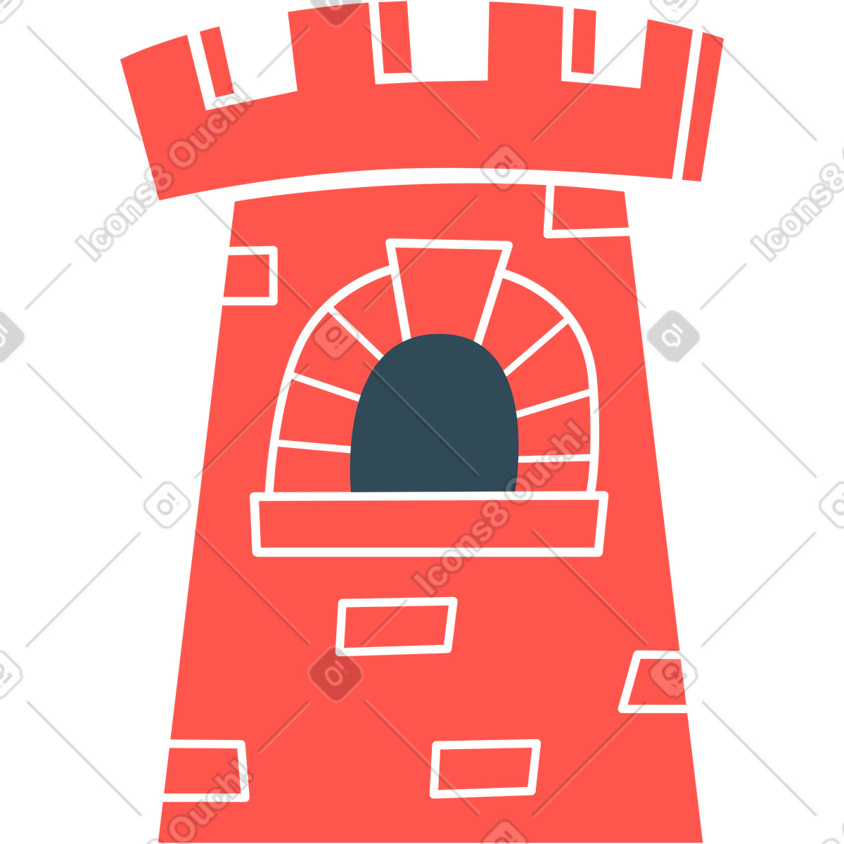 Festung-Illustration im Kingdom-Stil als Download in PNG, SVG