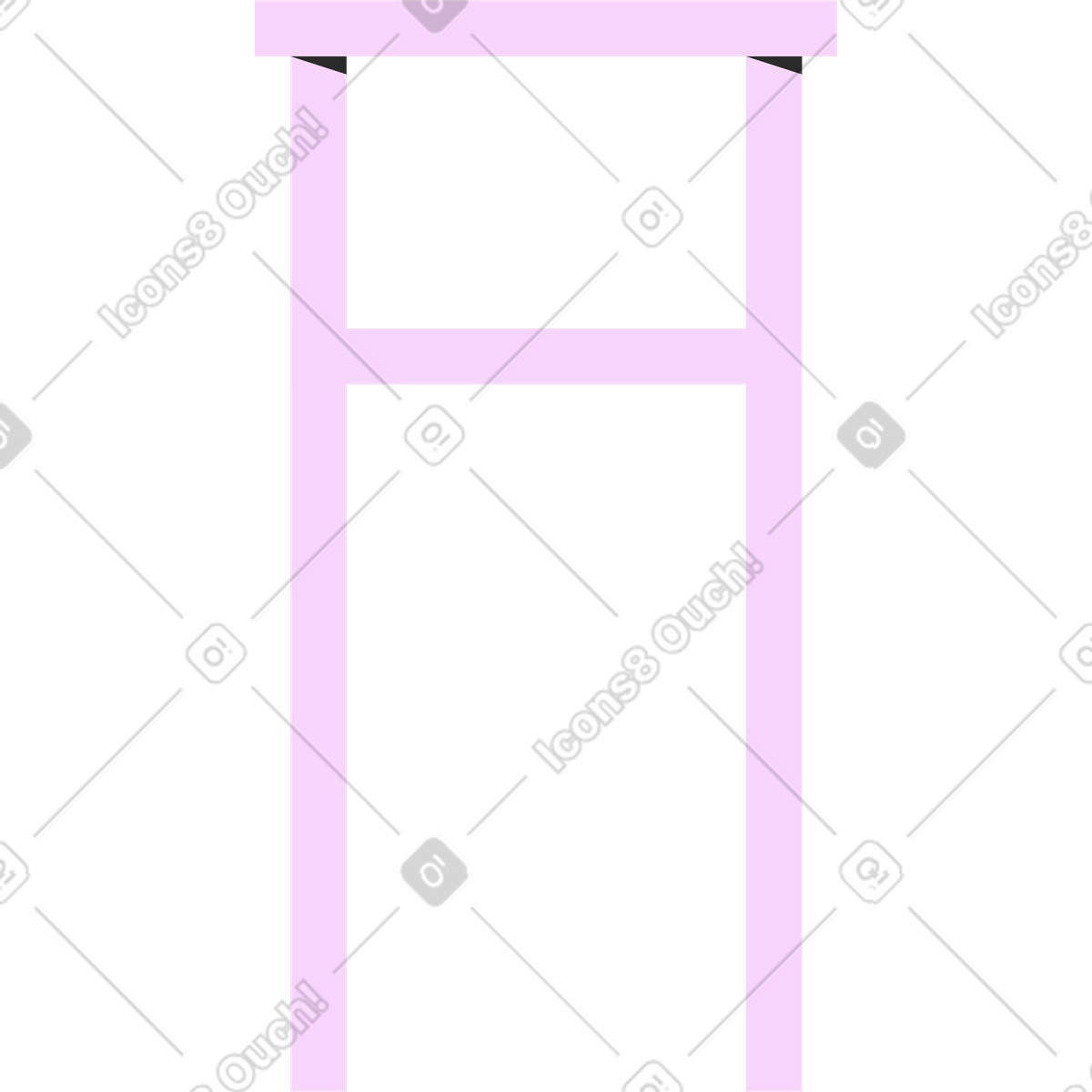 Marginalia スタイルの Pink high bar chair のイラストをPNG、SVG形式でダウンロード