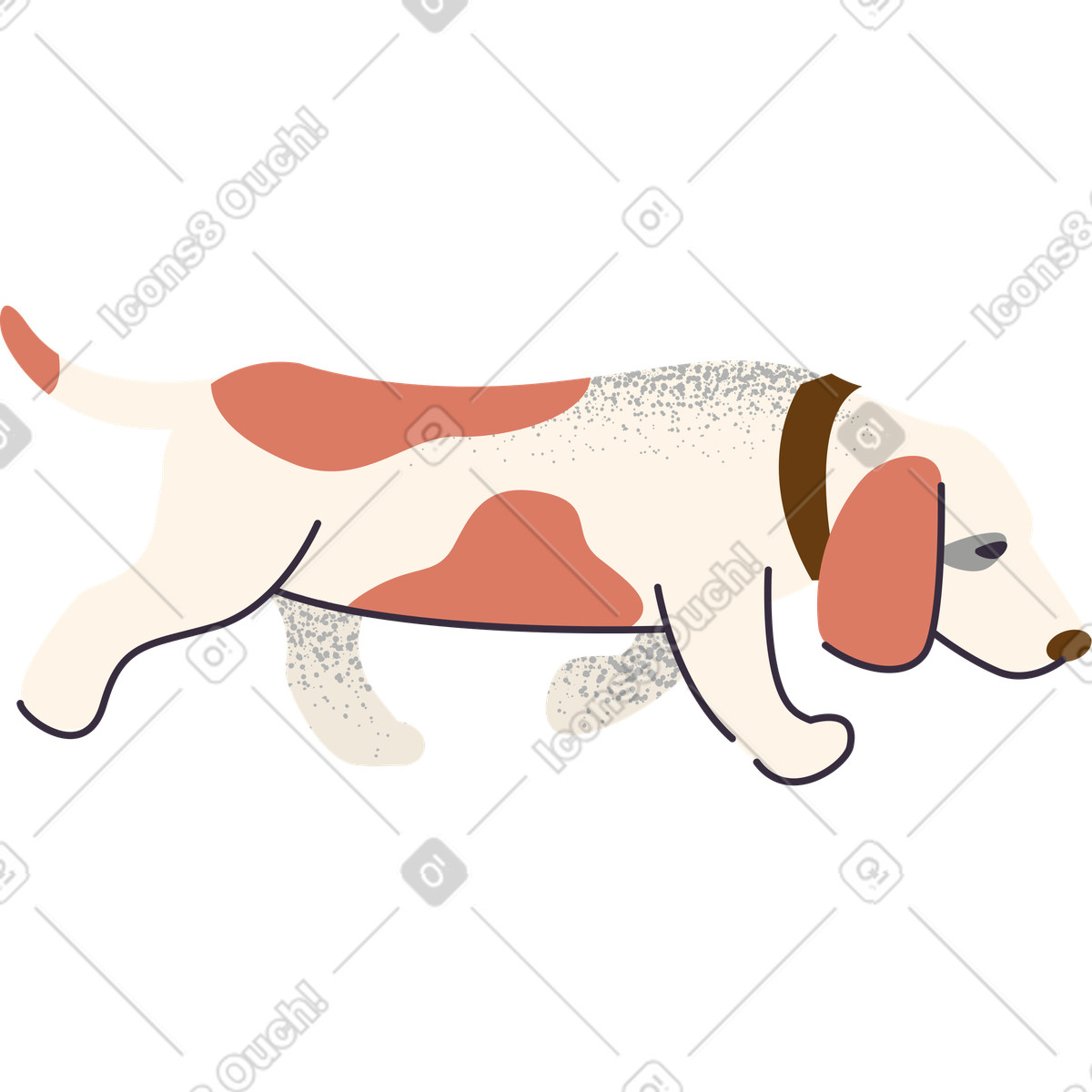 Ilustração de Cão em no estilo Pale para baixar em PNG, SVG