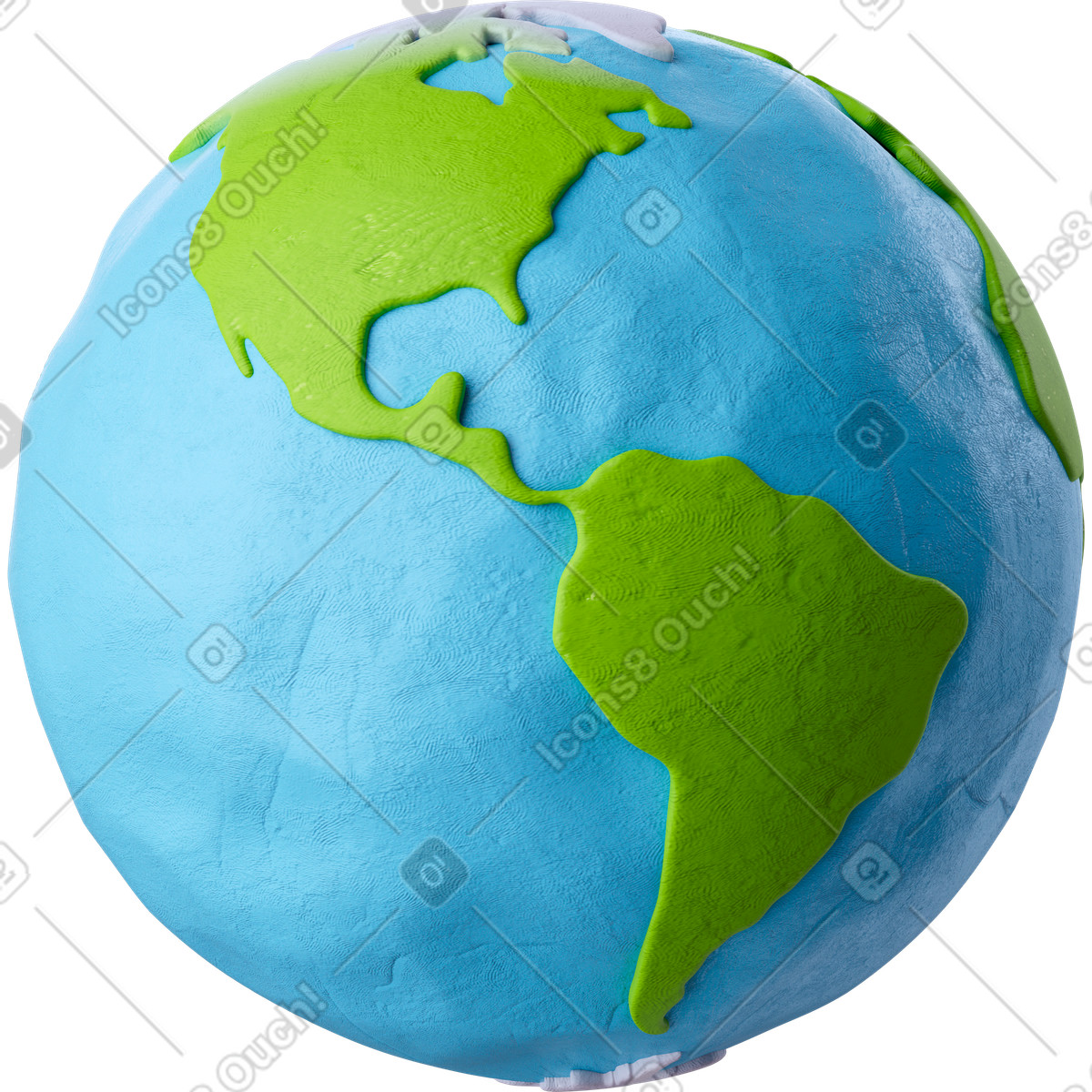 Planet earth illustration in 3D Business style download in PNG, SVG