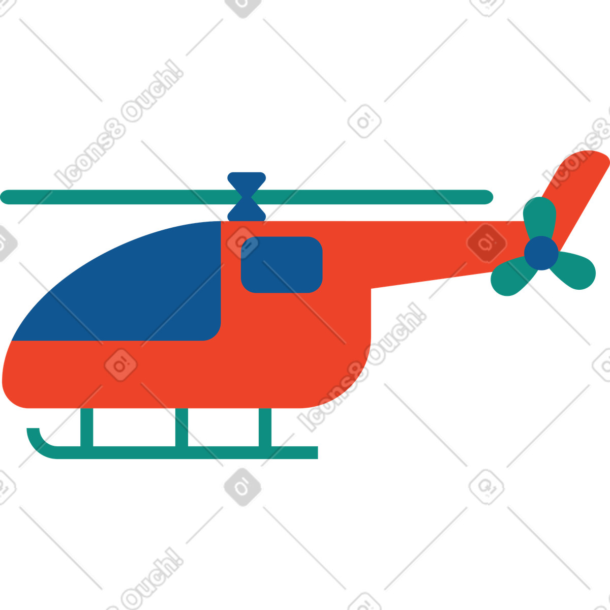 Illustration Hélicoptère dans le style Polar à télécharger aux formats PNG, SVG