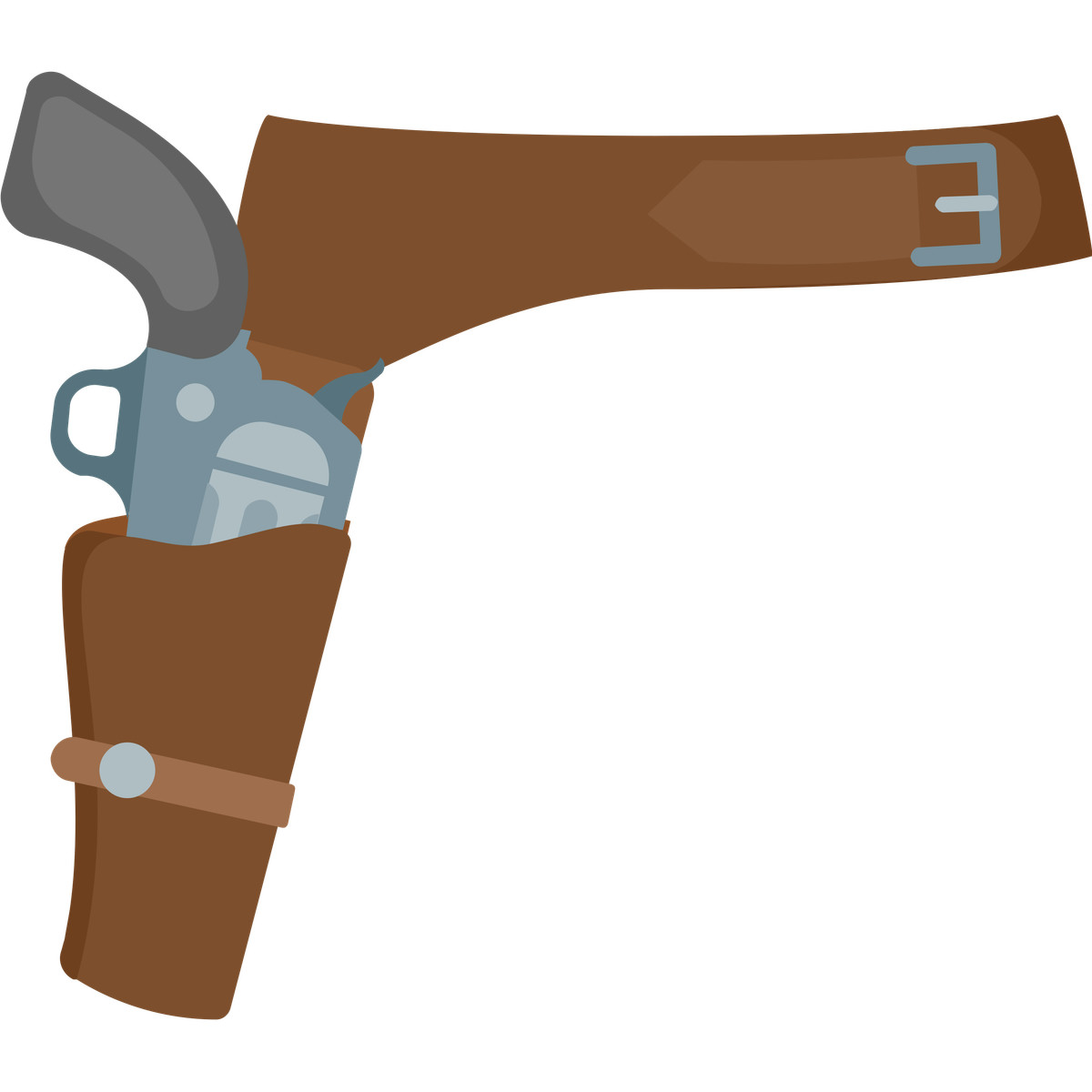 Revolver holster illustration in Fogg style download in PNG, SVG