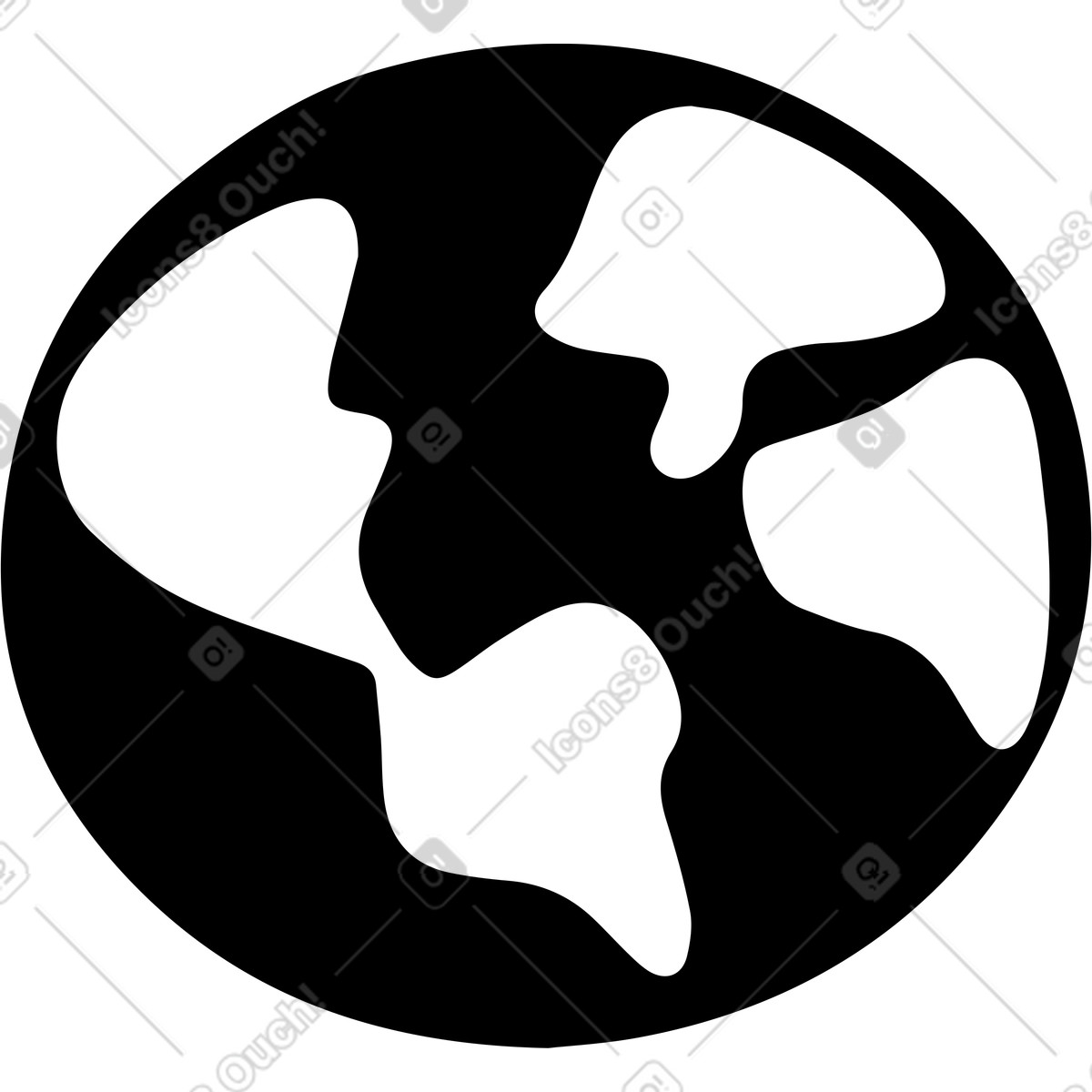 Earth illustration in Journal style download in PNG, SVG