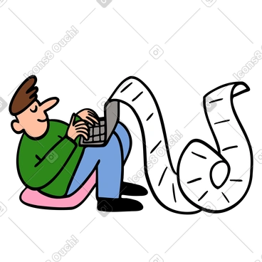 Person typing essay on laptop, Digital writing or blogging PNG, SVG