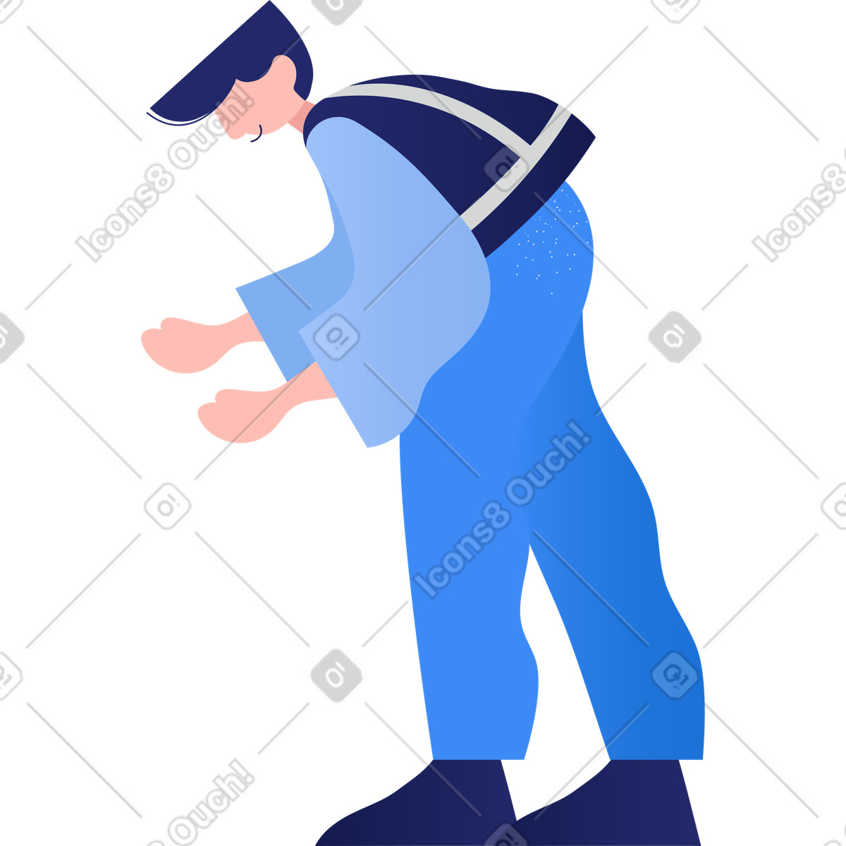 Ilustración Limpiador de calles en estilo Clip a descargar en PNG y SVG